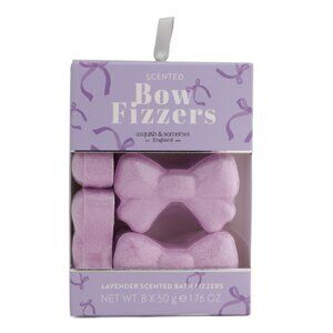 ASQUITH AND SOMERSET multi 4pk Lavender Scented Bow Shaped Bath Fizzers
